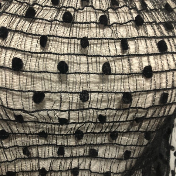 💗 polka dot sheer off -Shoulder top S - Picture 7 of 7